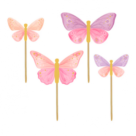 AH - Pics décoratifs, papillon, 12 piques