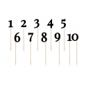 PartyDeco - Number toppers, black, 11 pieces