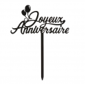 Dekora - Topper Joyeux Anniversaire, black