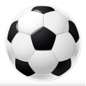 Dekora - Edible disc, football, 15.5 cm