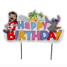 Dekora - Cake topper "Happy Birthday" Thema Lilo 6 Stitch