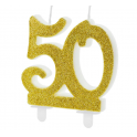 Golden Glitter Candle No. 50