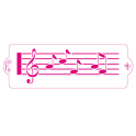 Decora - Score music stencil, 10 x 30 cm