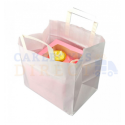 White paper carrier bag, for 6 cupcakes box