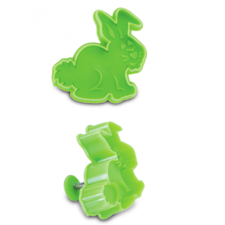 Emporte-pièce avec piston lapin plastique, 5.5 cm