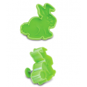 Emporte-pièce avec piston lapin plastique, 5.5 cm