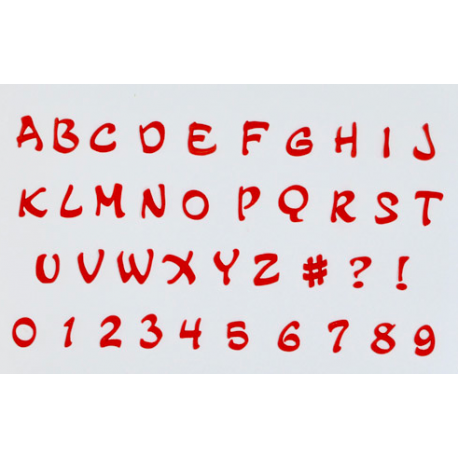 FMM Alphabet and numbers set Upper Case & numbers MAGICAL, 2 cm
