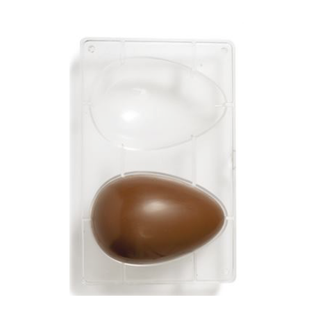 Decora - Moule en plastique rigide pour oeuf en chocolat, 130 gr, 2 cavités, 150 x 100 mm