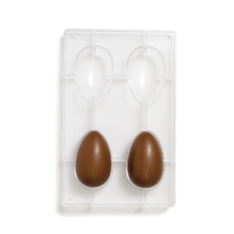 Decora - Form für Schokoladenei, 70 gr, 88 x 56 mm, 4 Vertiefungen